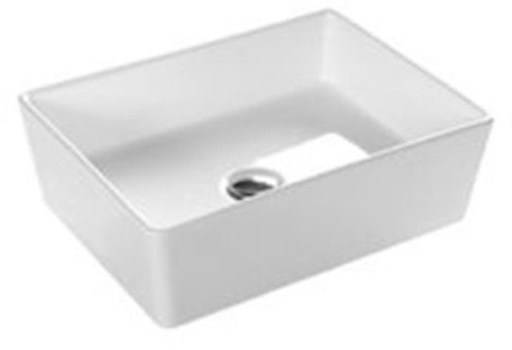 Hatria Happy Hour umywalka 50x38 cm prostokątna nablatowa biały mat 00YXSQ01