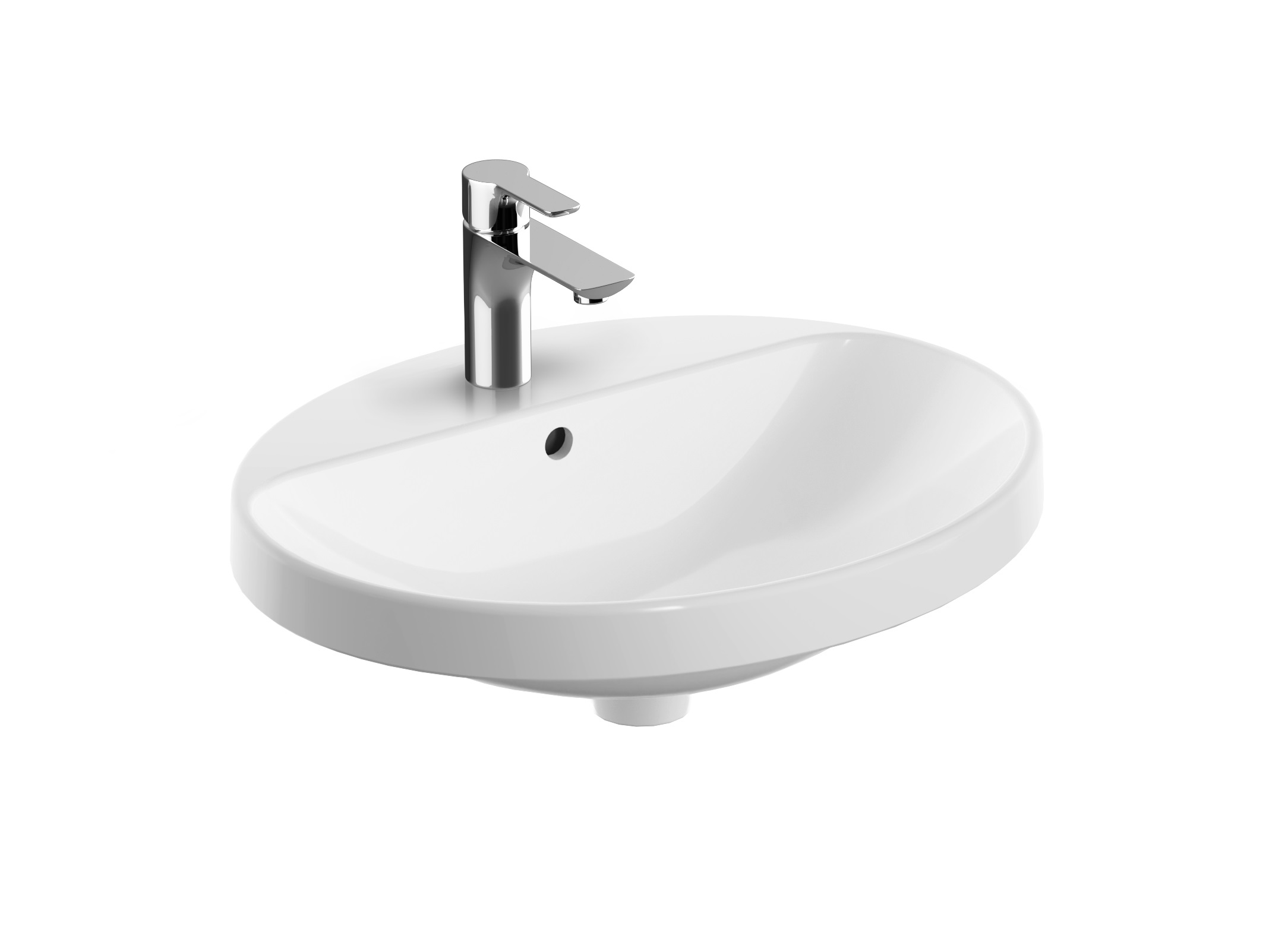 Geberit Variform umywalka 55x45 cm owalna wpuszczana biała 500.720.01.2