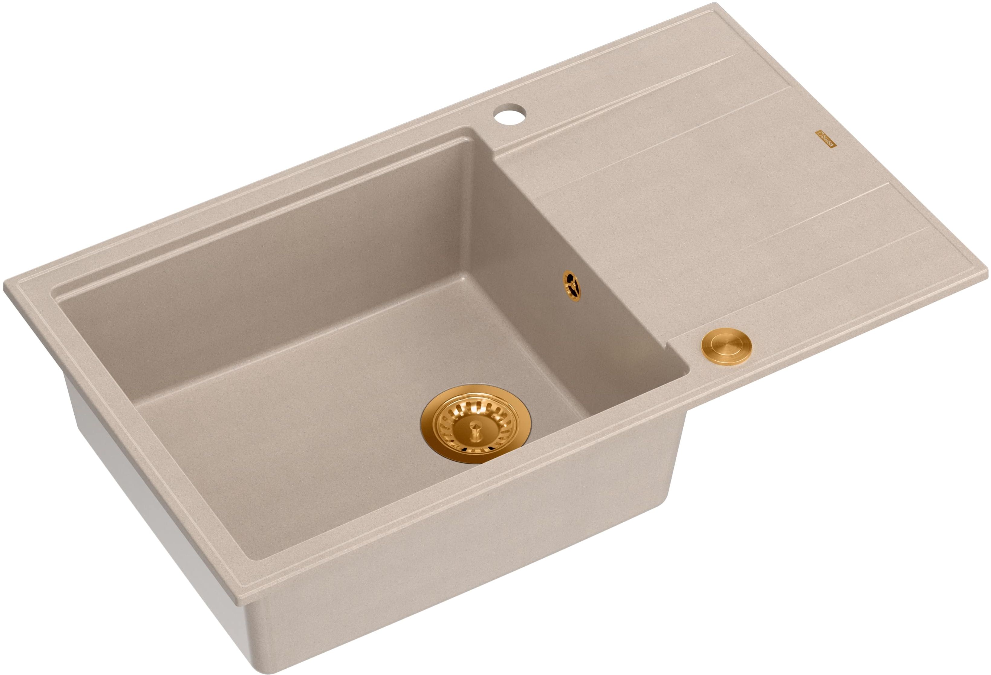 Quadron Evan 146XL zlewozmywak GraniteQ 86x50 cm beżowy HCQE58650U2_PVDC1_P2O