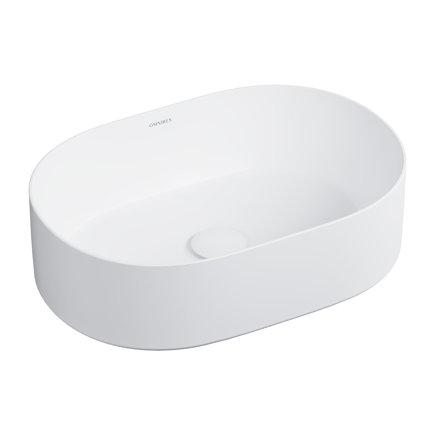 Omnires Mesa umywalka 46x31 cm owalna nablatowa biała MESA460BM - Wysyłka w 24h
