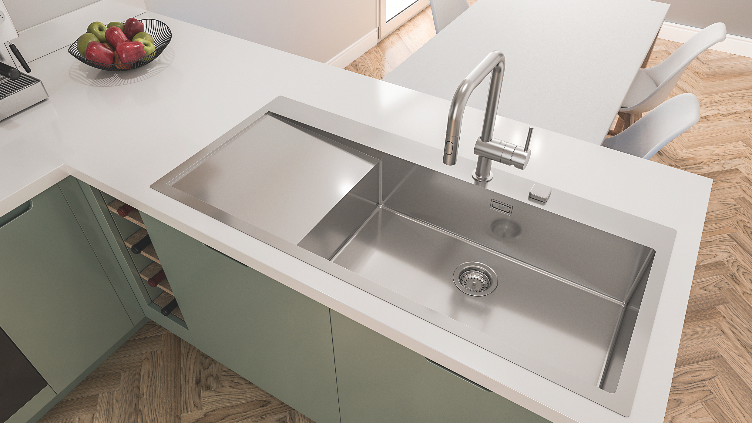 Grohe K1000 zlewozmywak 116x52 cm stal szlachetna 31582SD1