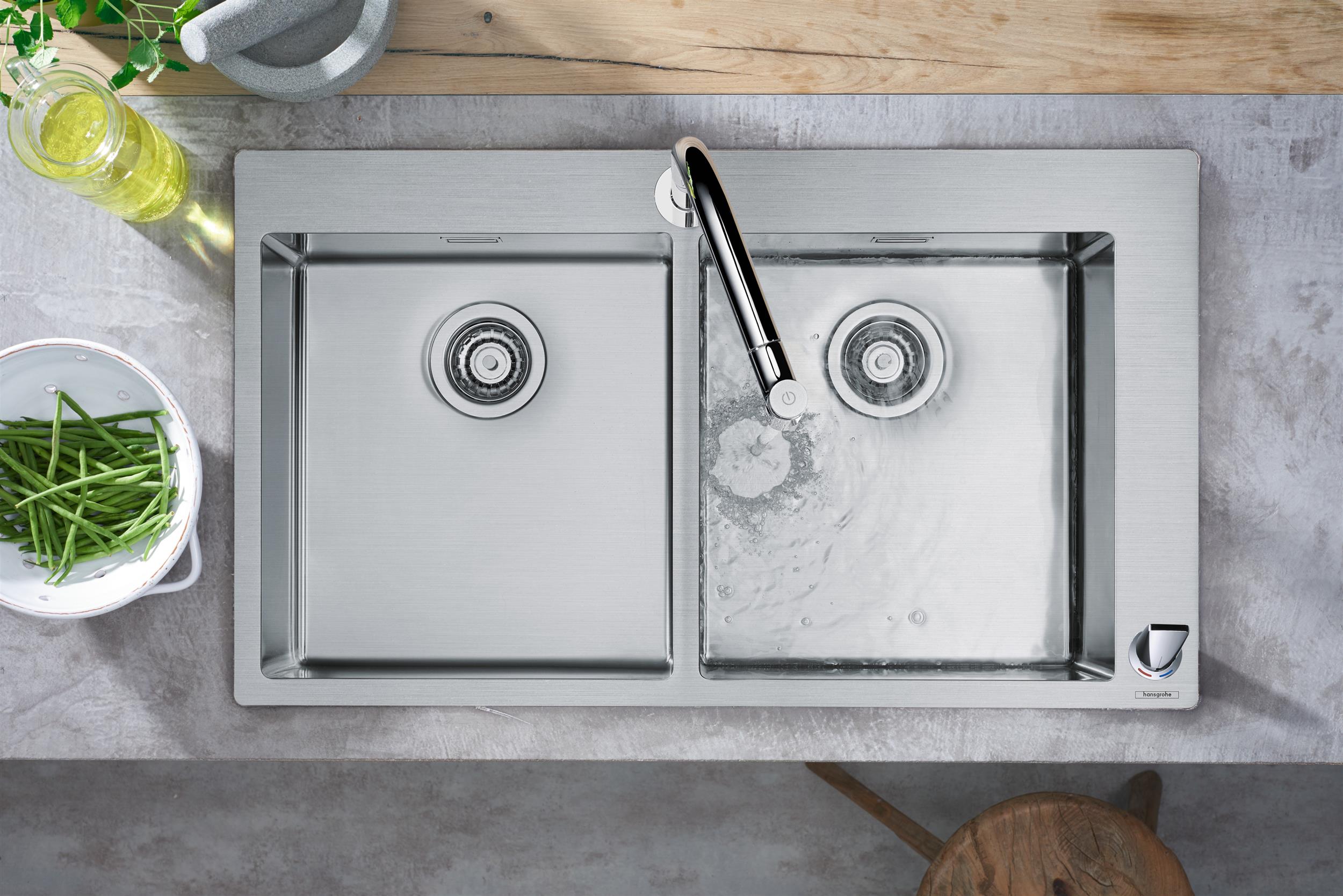 Hansgrohe ShowerTablet zlewozmywak stalowy 86,5x50 cm 43311800