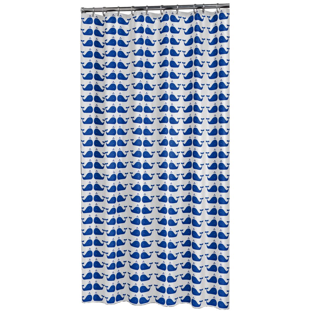 Sealskin Brix zasłona prysznicowa 180x200 cm biały/wieloryby 210971324