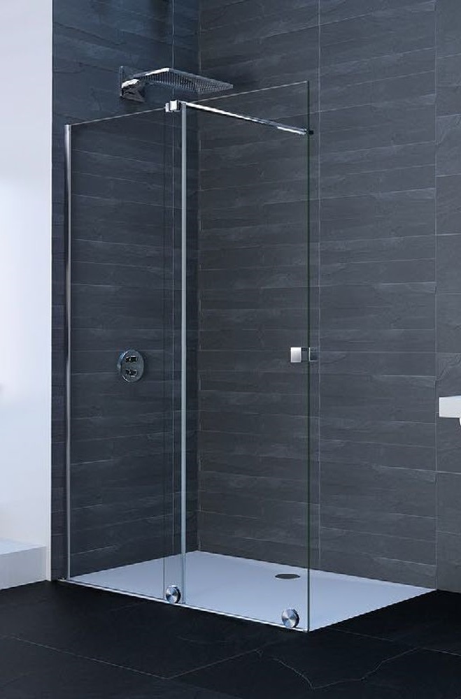Hüppe Xtensa Pure 4-kąt drzwi prysznicowe 110 cm lewe srebrny połysk/szkło przezroczyste Anti-Plaque XT0102.069.322