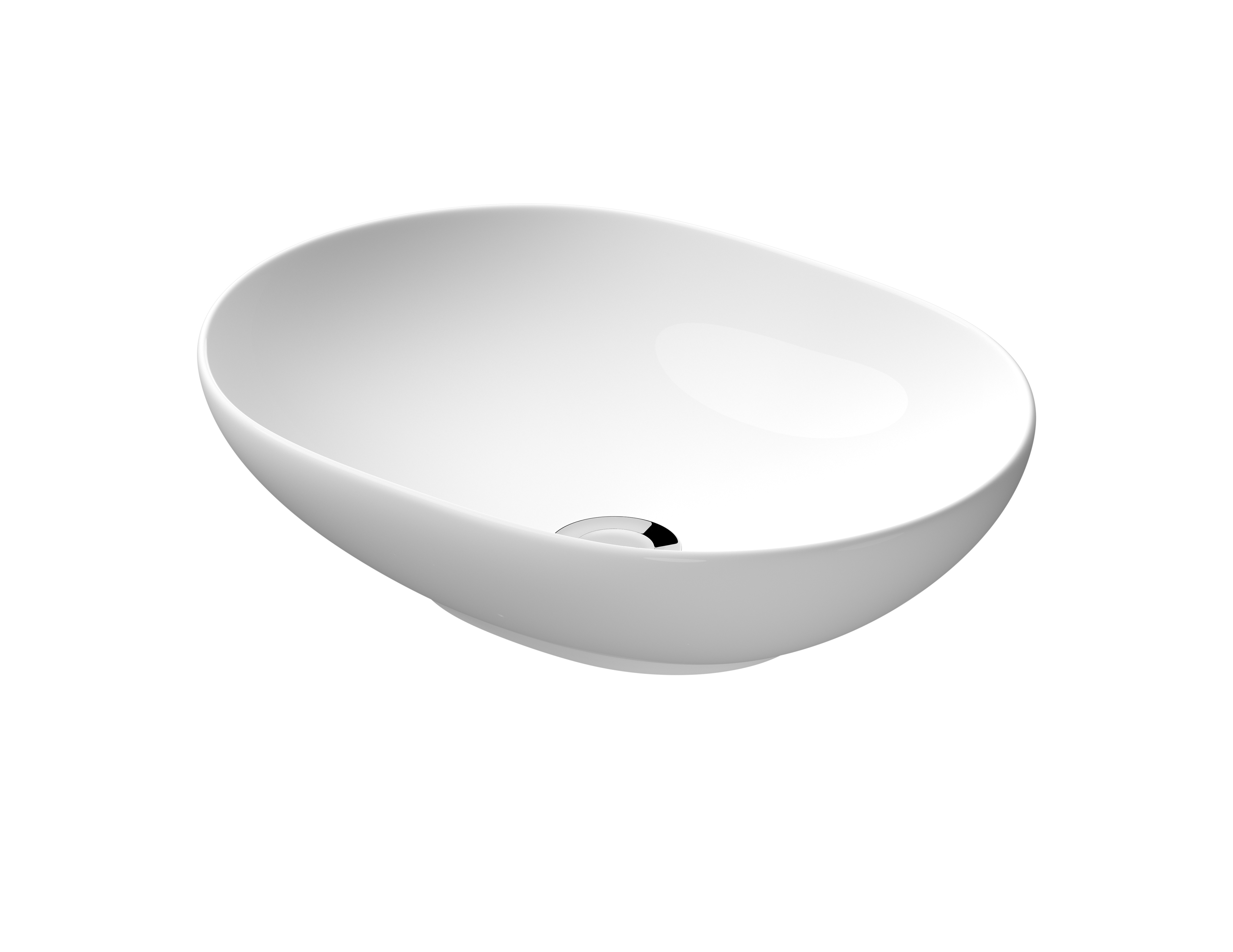 Mito Savio umywalka 50x38 cm owalna nablatowa biała K711-003