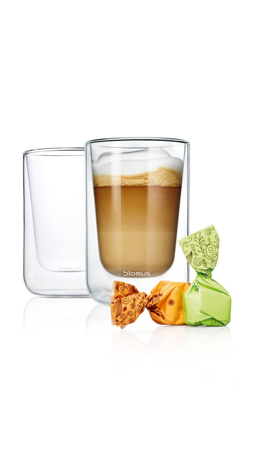 Blomus Nero szklanka 250 ml zestaw 2 szt do cappuccino B63654