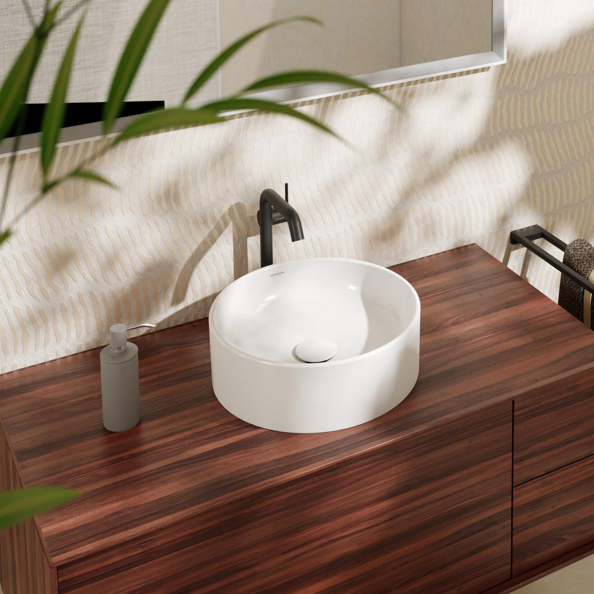 Hansgrohe Xuniva S umywalka 40 cm nablatowa okrągła SmartClean biały 61071450