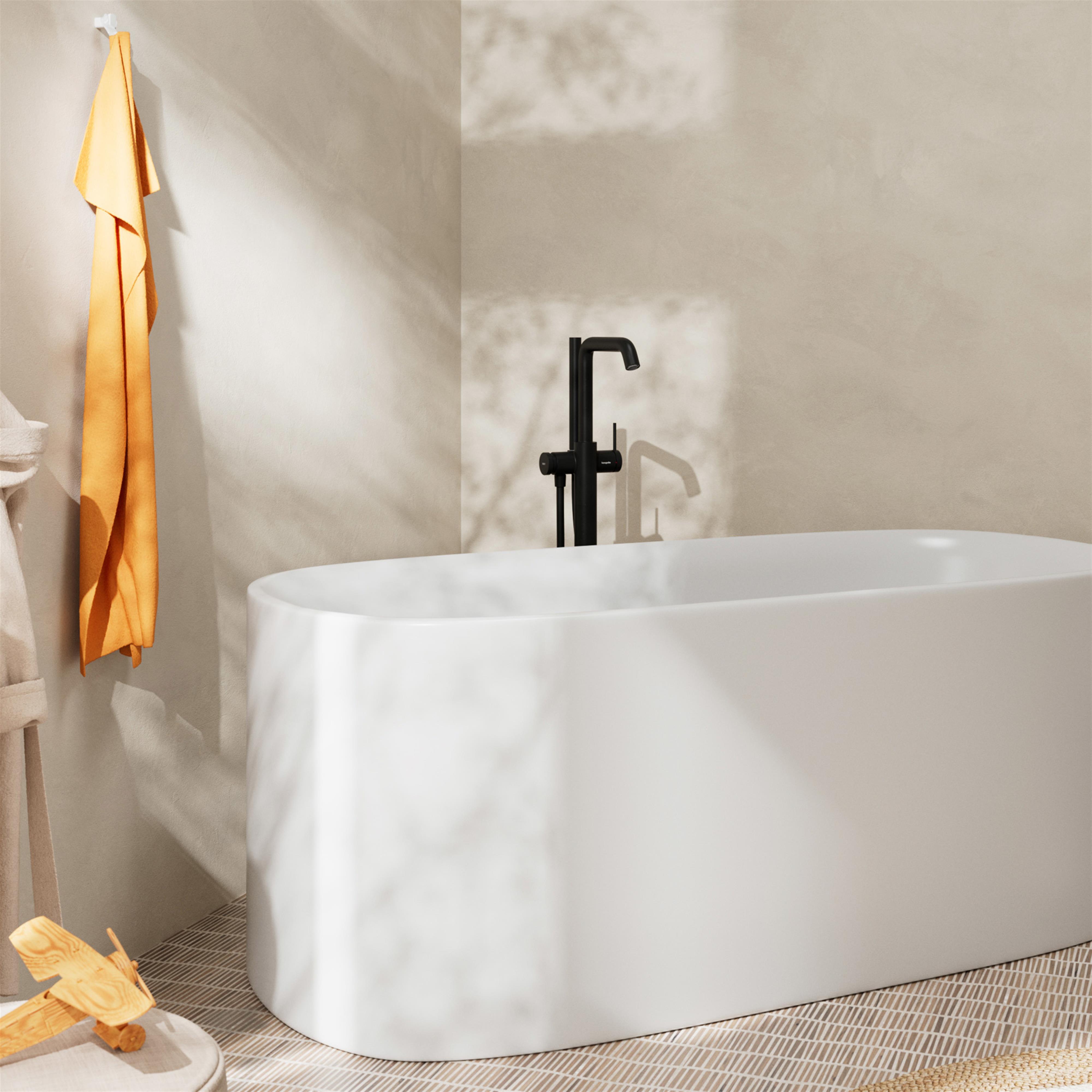 Hansgrohe Tecturis S bateria wannowa wolnostojąca czarny mat 73440670