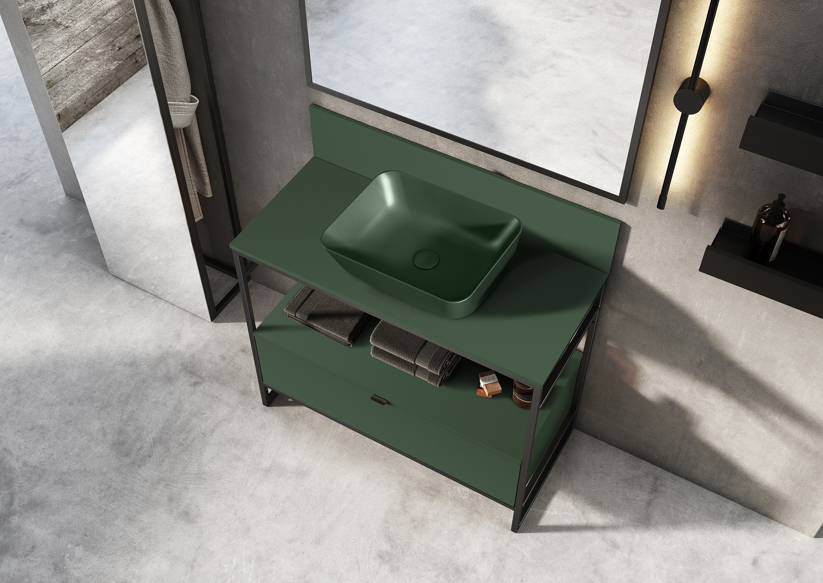 Elita Indus szafka 75,7x45,5x27,5 cm forest green matt RE010800077010
