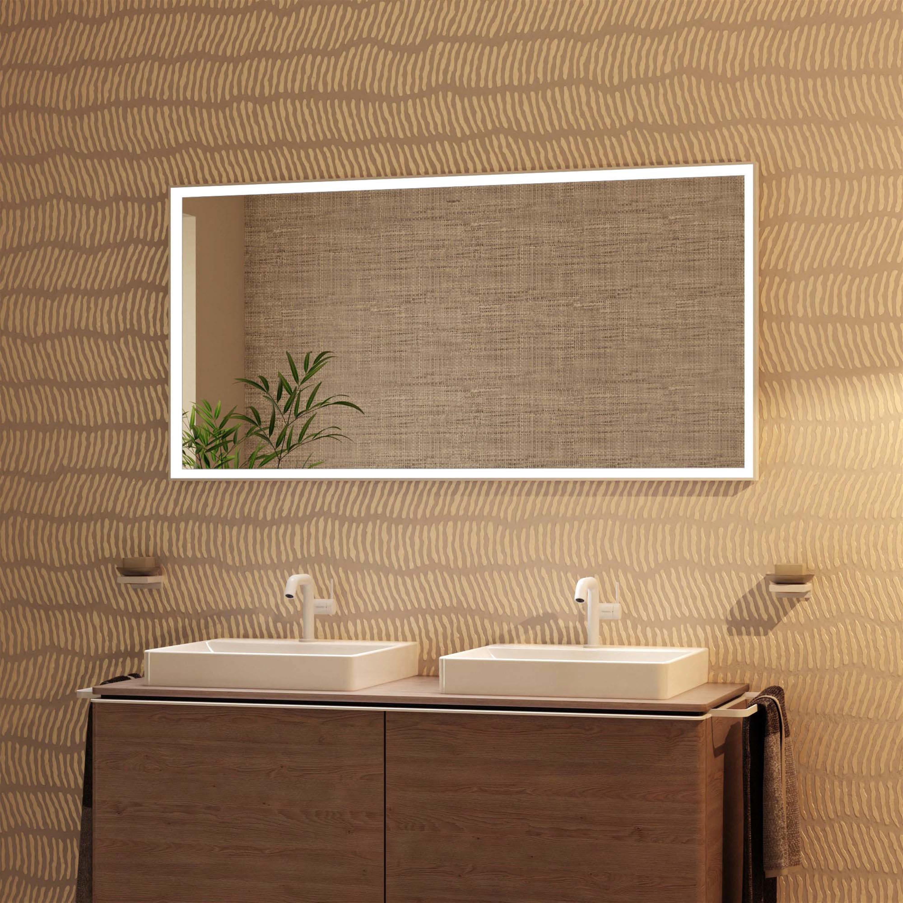 Hansgrohe Xarita E lustro 140x70 cm z oświetleniem LED z czujnikiem biały mat 54993700