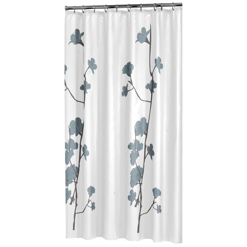 Sealskin Orchid zasłona prysznicowa 180x200 cm poliester biały/niebieski 233031324