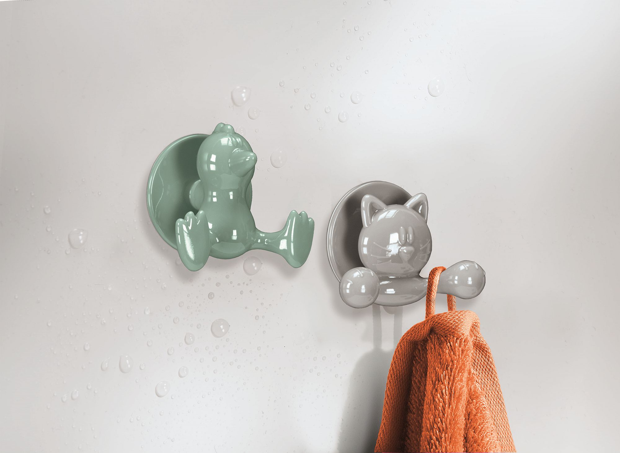Kleine Wolke Jolly Hooks haczyk na ręcznik podwójny szary 8053977887 - Wysyłka w 24h