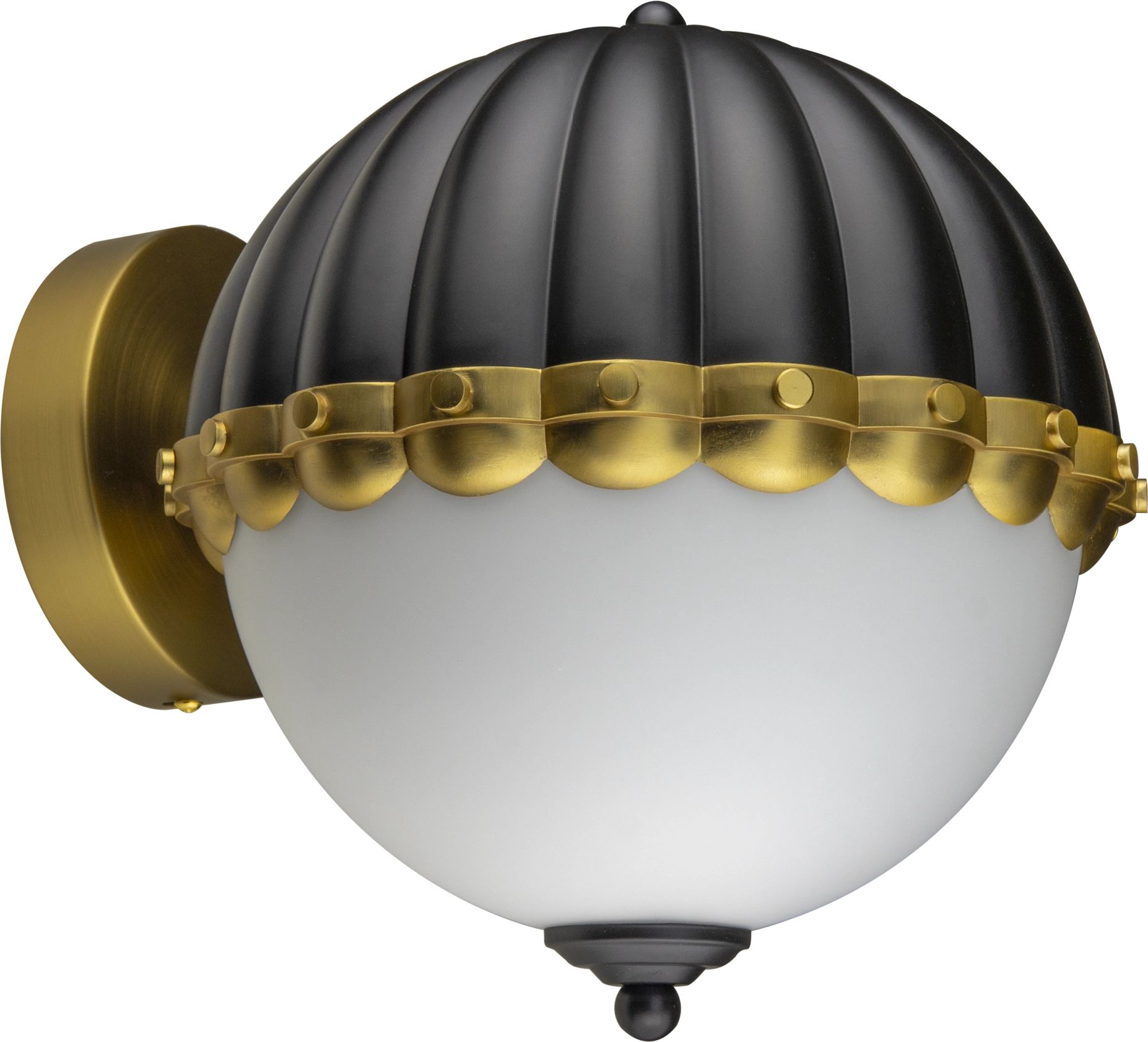 CosmoLight Pralines kinkiet 1x40W biały/czarny/mosiądz W01244BK