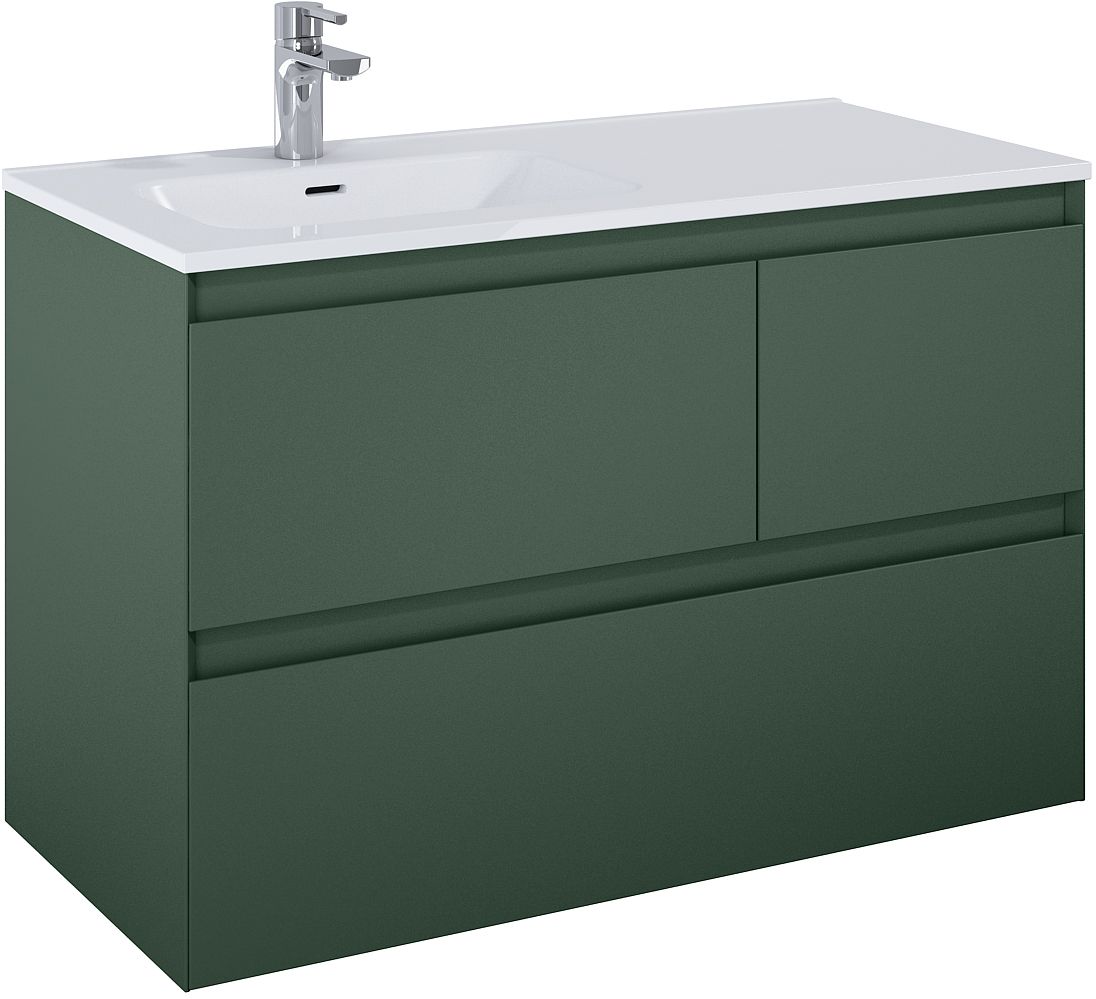 Elita Split szafka 100x45,8x63,5 cm podumywalkowa wisząca forest green matt RE011006157010