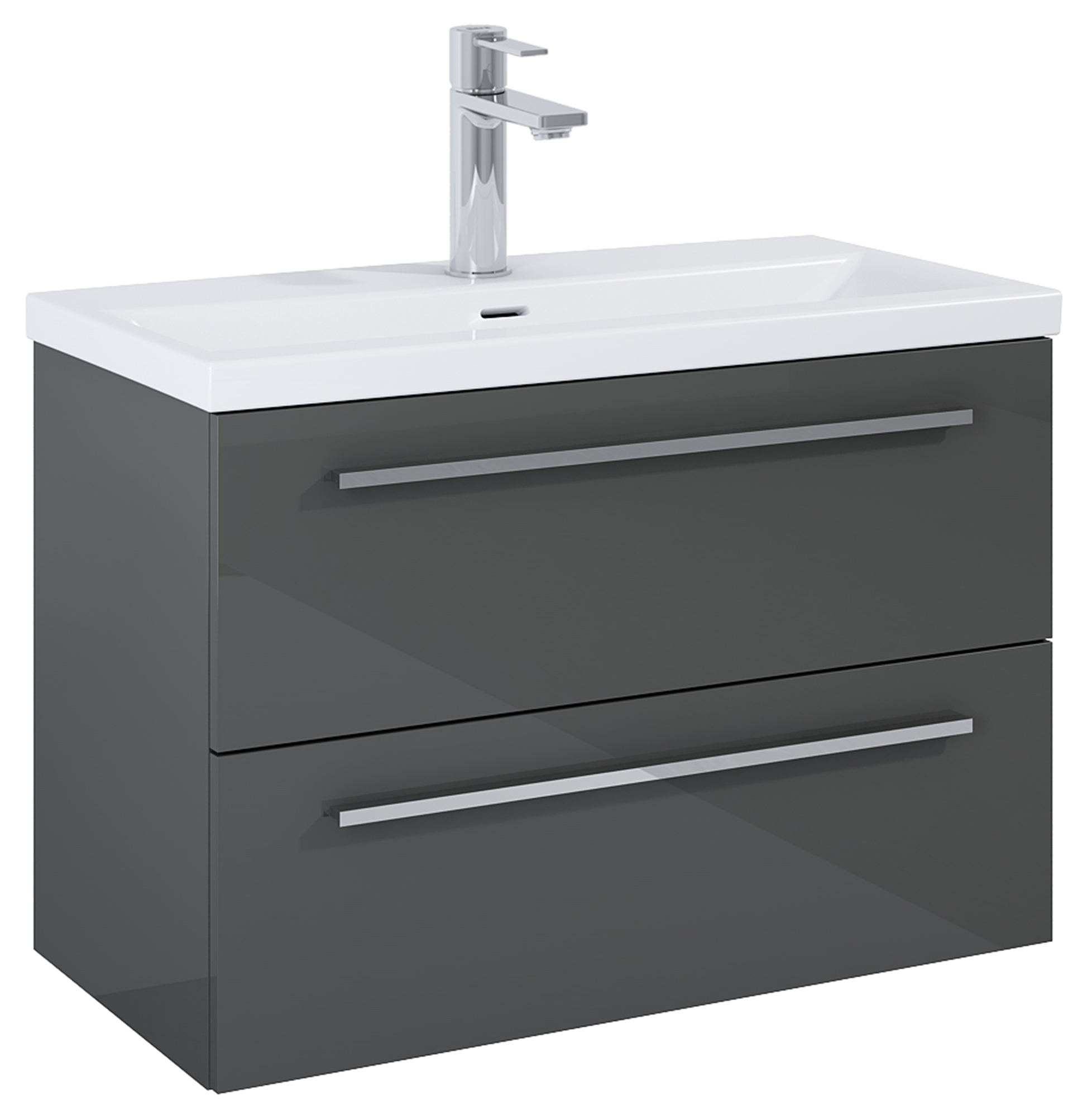 Roca Kwadro szafka 79,8x38,4x53 cm podumywalkowa wisząca antracyt A857970153