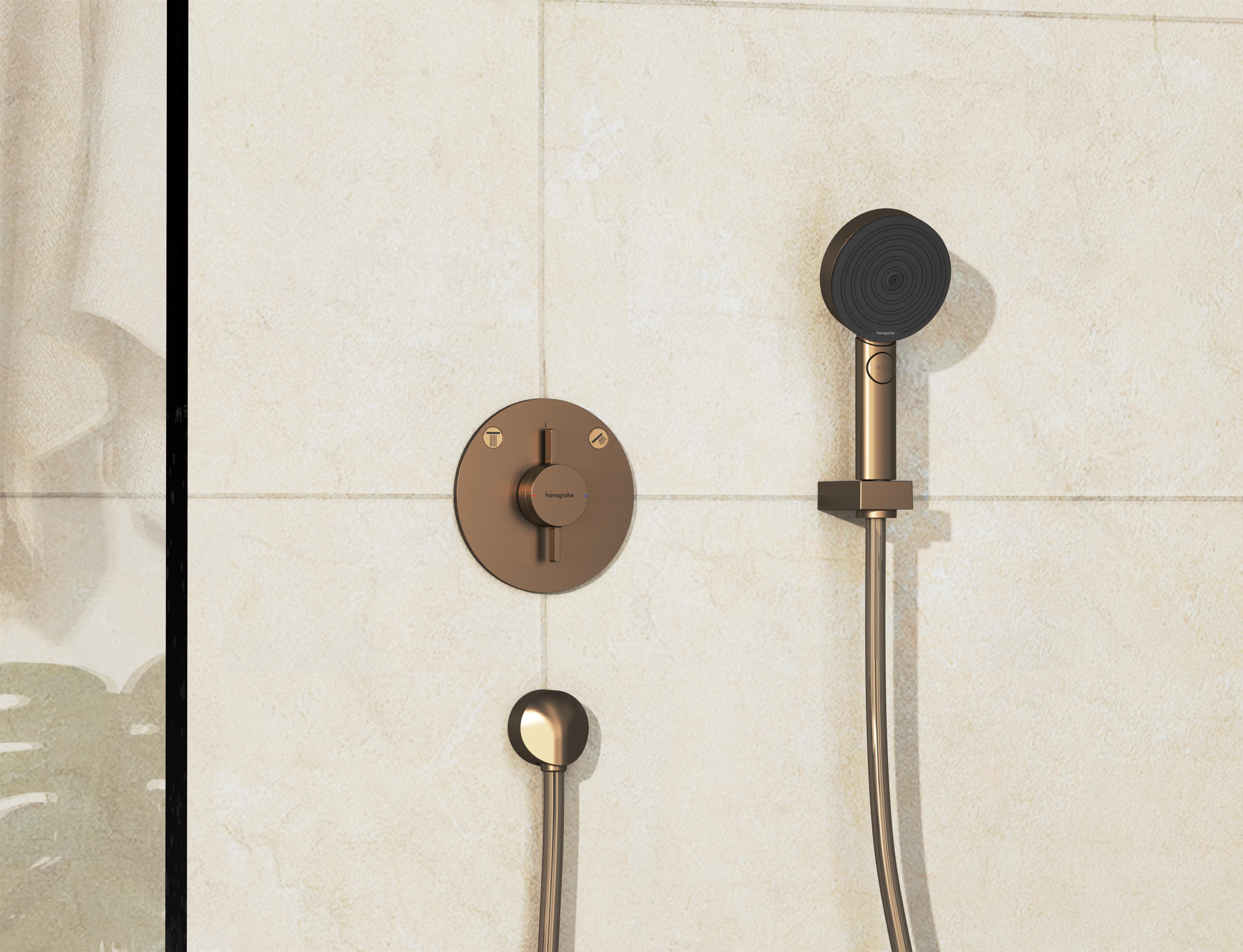 Hansgrohe DuoTurn S bateria wannowo-prysznicowa podtynkowa brąz szczotkowany 75418140