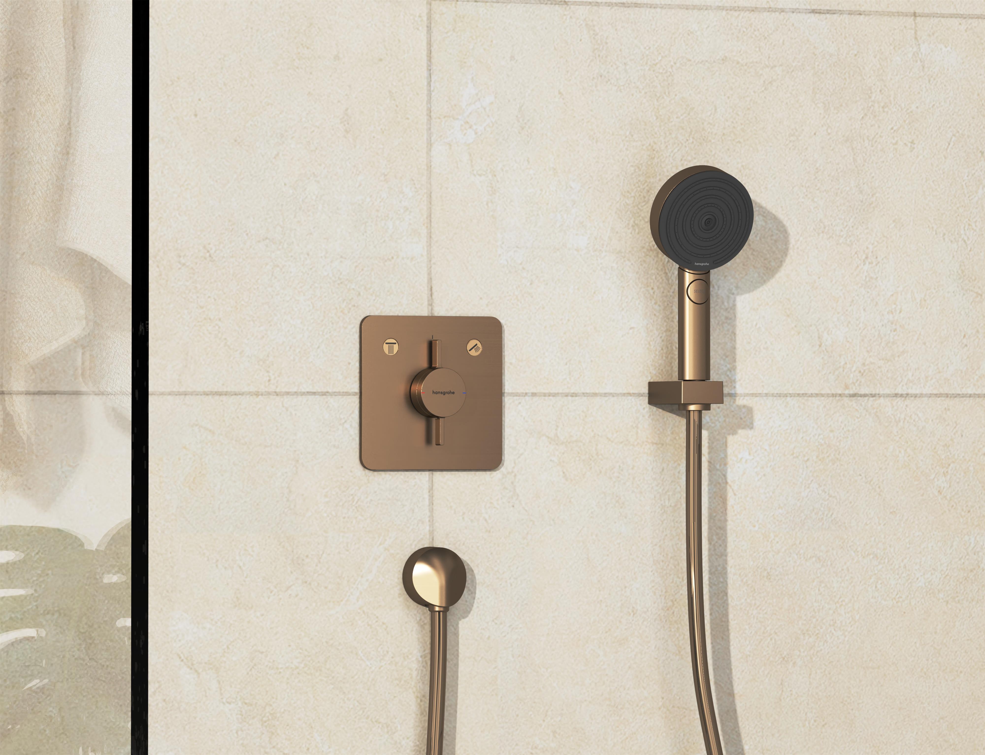 Hansgrohe DuoTurn Q bateria wannowo-prysznicowa podtynkowa brąz szczotkowany 75414140