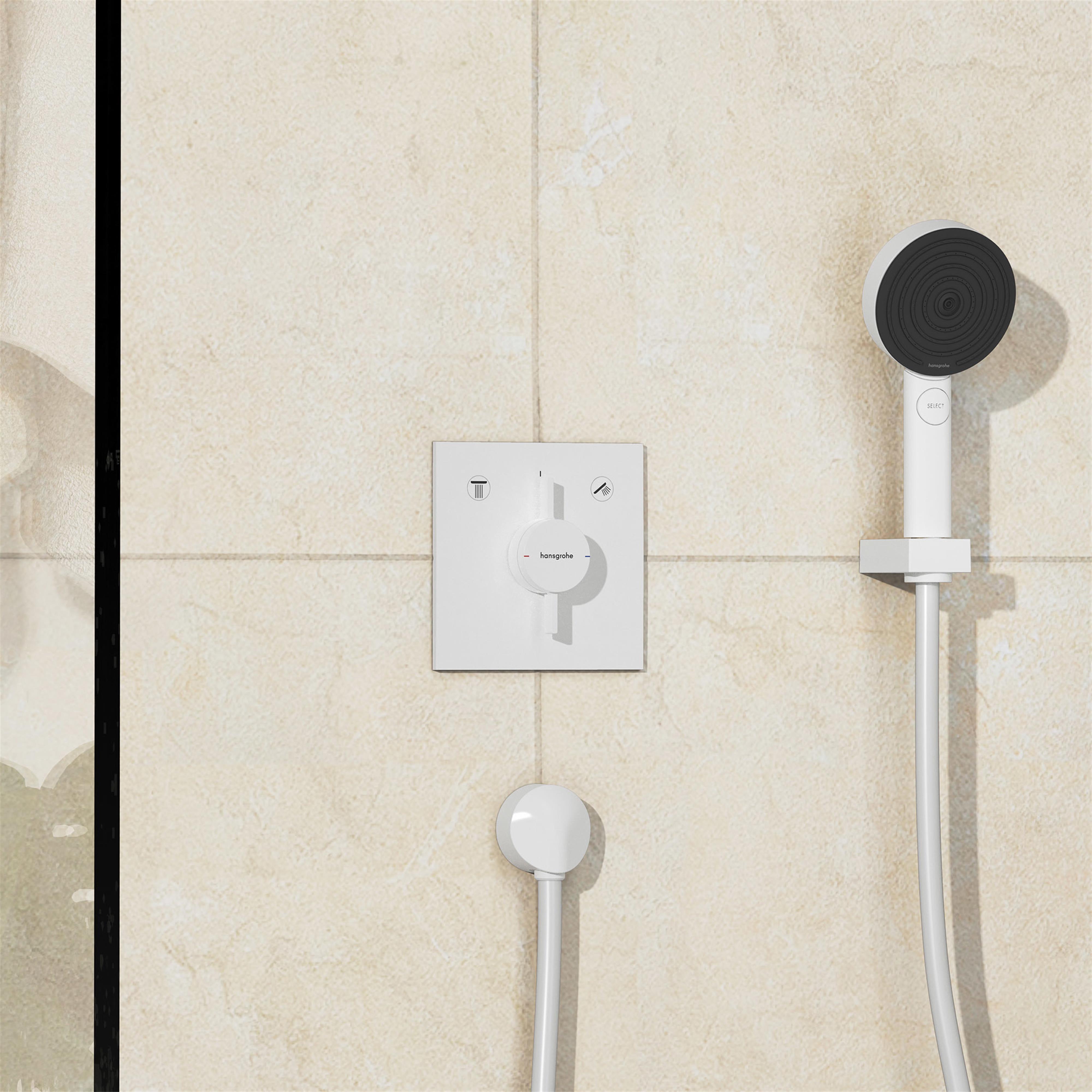 Hansgrohe DuoTurn E bateria wannowo-prysznicowa podtynkowa biały mat 75417700