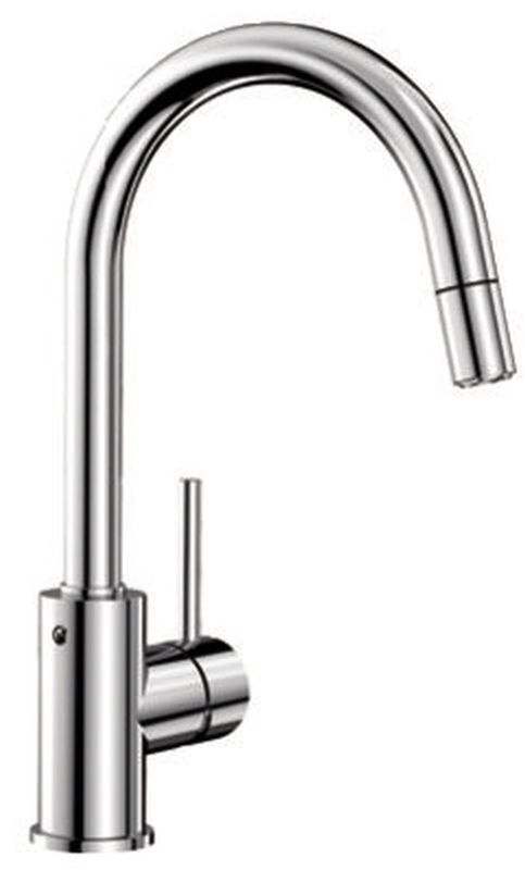 Blanco Mida-S bateria kuchenna stojąca z wyciąganą wylewką chrom 521454 - Wysyłka w 24h