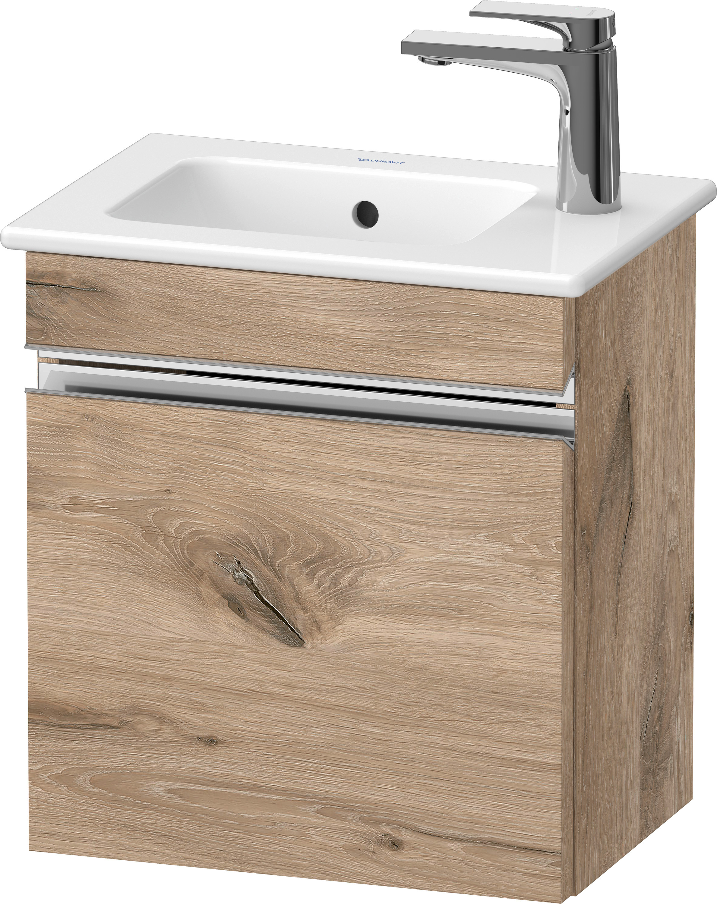 Duravit Sivida szafka 40x28,7x44,3 cm podumywalkowa wisząca dąb-chrom SV4642R10550000