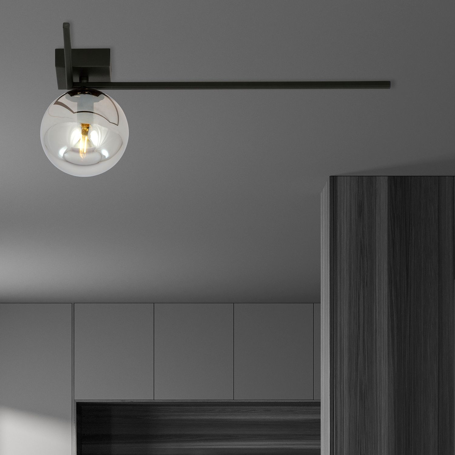 Emibig Imago lampa podsufitowa 1x10 W czarna-grafitowa 1131/1F