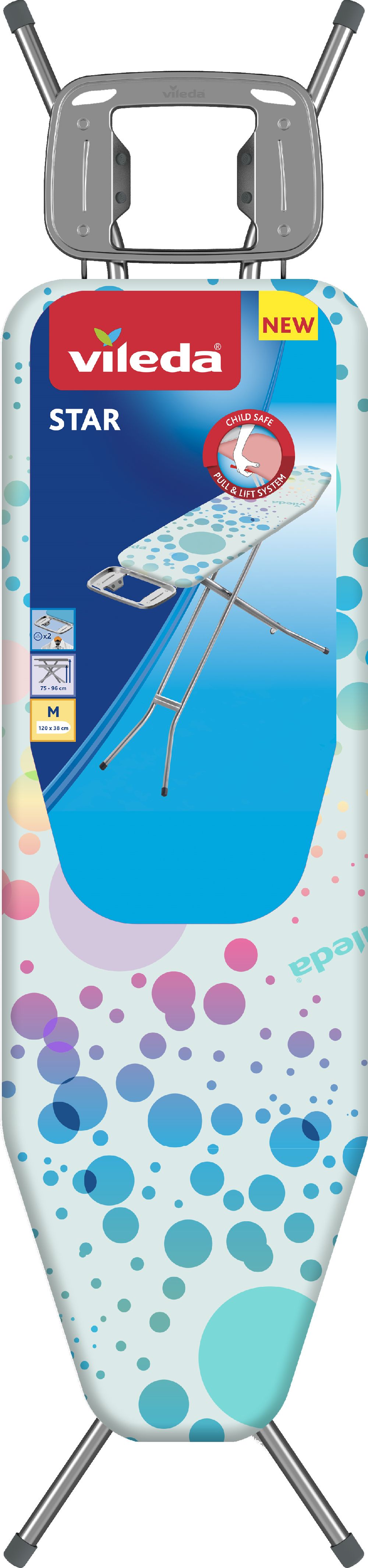 Vileda Star deska do prasowania 120x38 cm 170370 - Wysyłka w 24h
