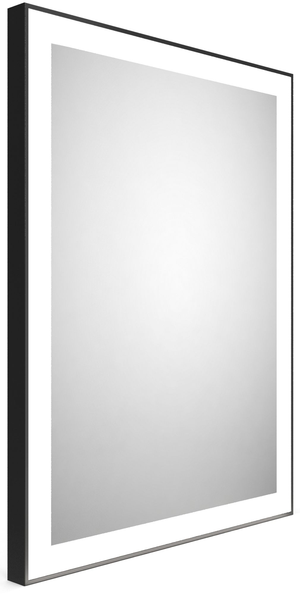 Dubiel Vitrum Logan Black lustro prostokątne 80x60 cm z oświetleniem - Wysyłka w 24h