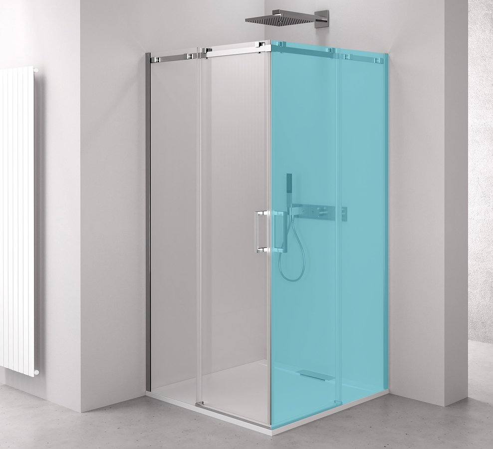 Polysan Thron Line drzwi prysznicowe 90 cm rozsuwane chrom połysk/szkło przezroczyste TL5290