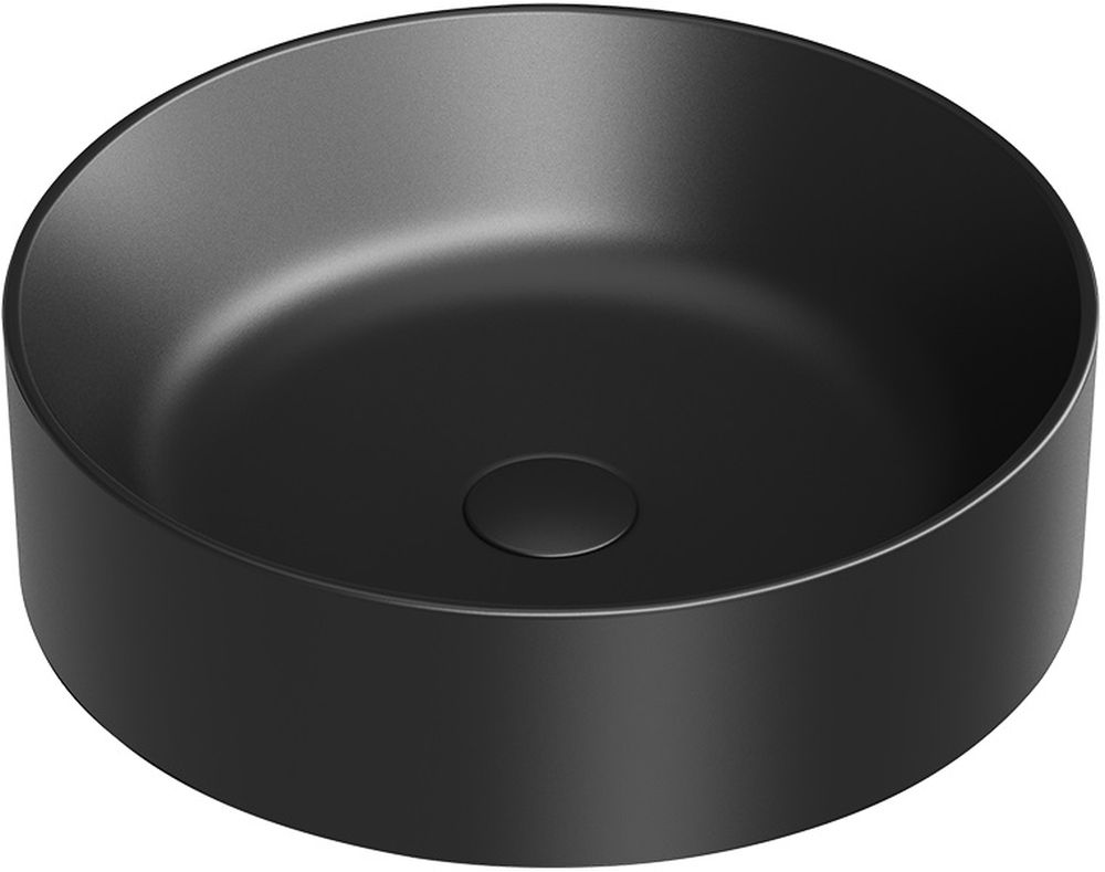 Catalano Zero umywalka 45x45 cm okrągła nablatowa czarna 0123450022