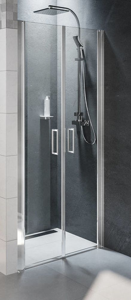 Riho Novik drzwi prysznicowe 90 cm uchylne chrom połysk/szkło przezroczyste G003004120