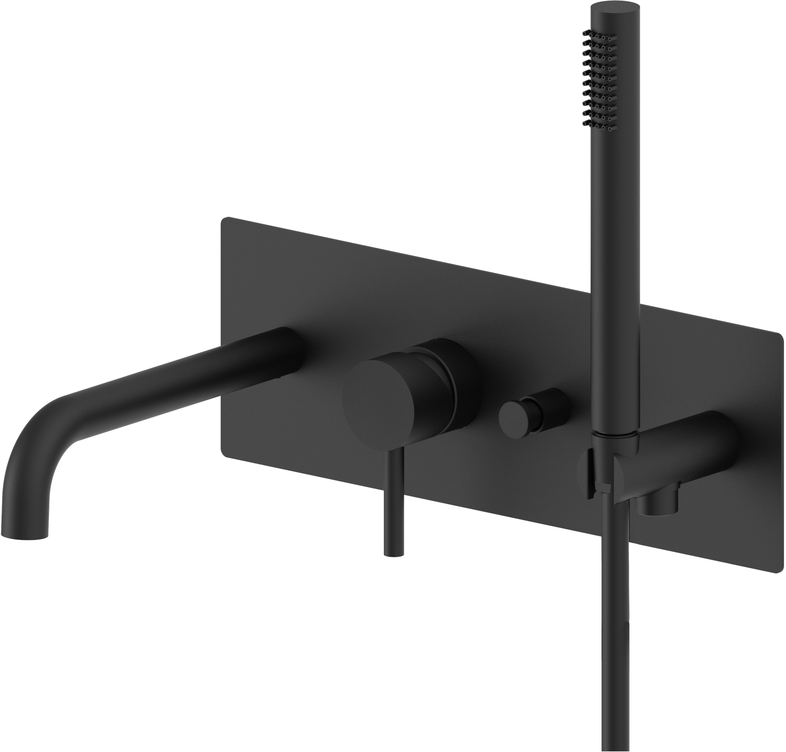 Paffoni Light bateria wannowo-prysznicowa podtynkowa czarny mat LIG001NO