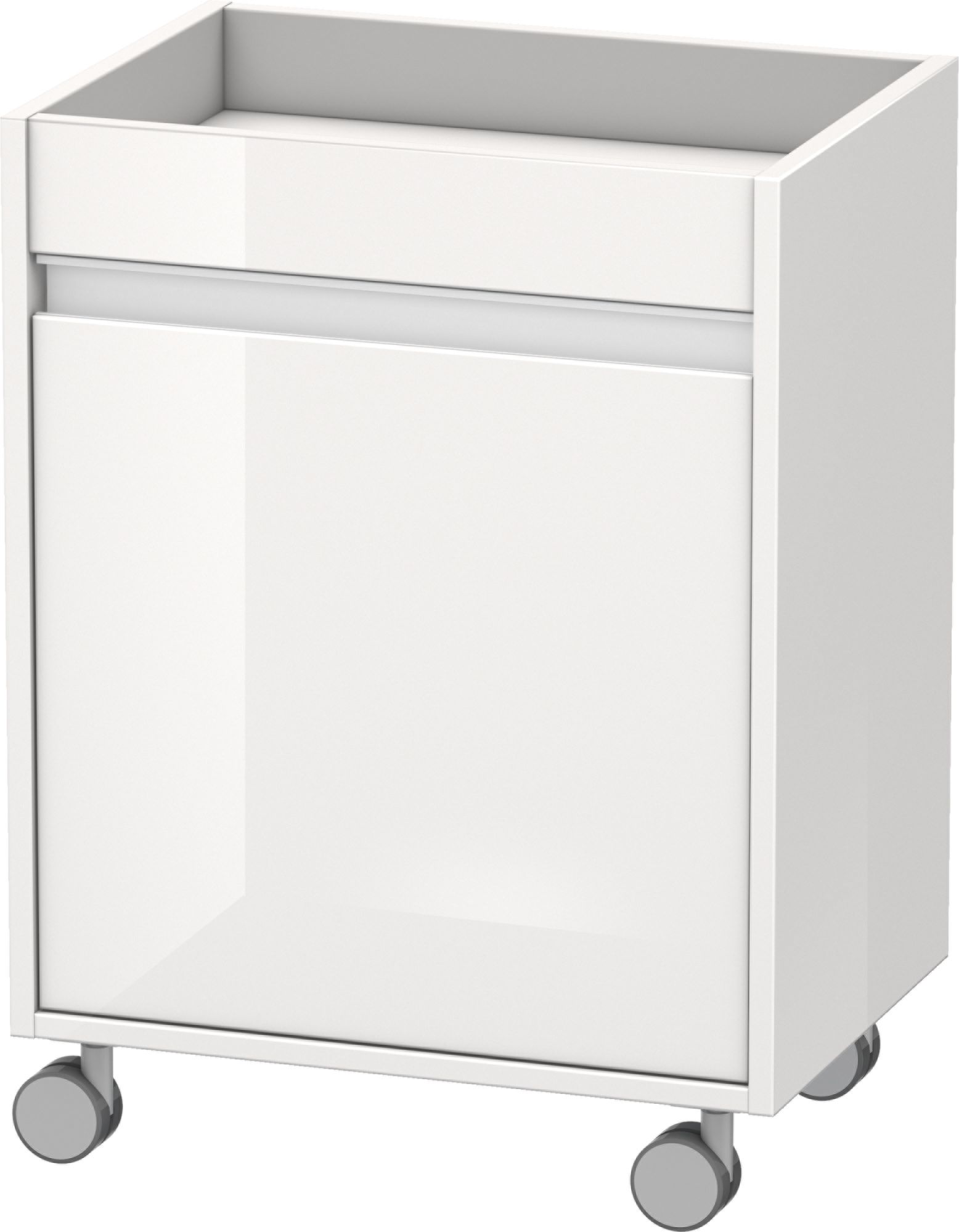 Duravit Ketho szafka na kółkach prawa biały połysk KT2530R2222