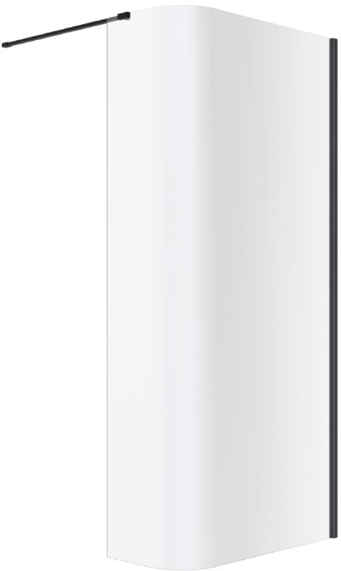Excellent Vidoq ścianka prysznicowa walk-in 83 cm czarny mat/szkło przezroczyste KAEX.1507.830.LP.BL