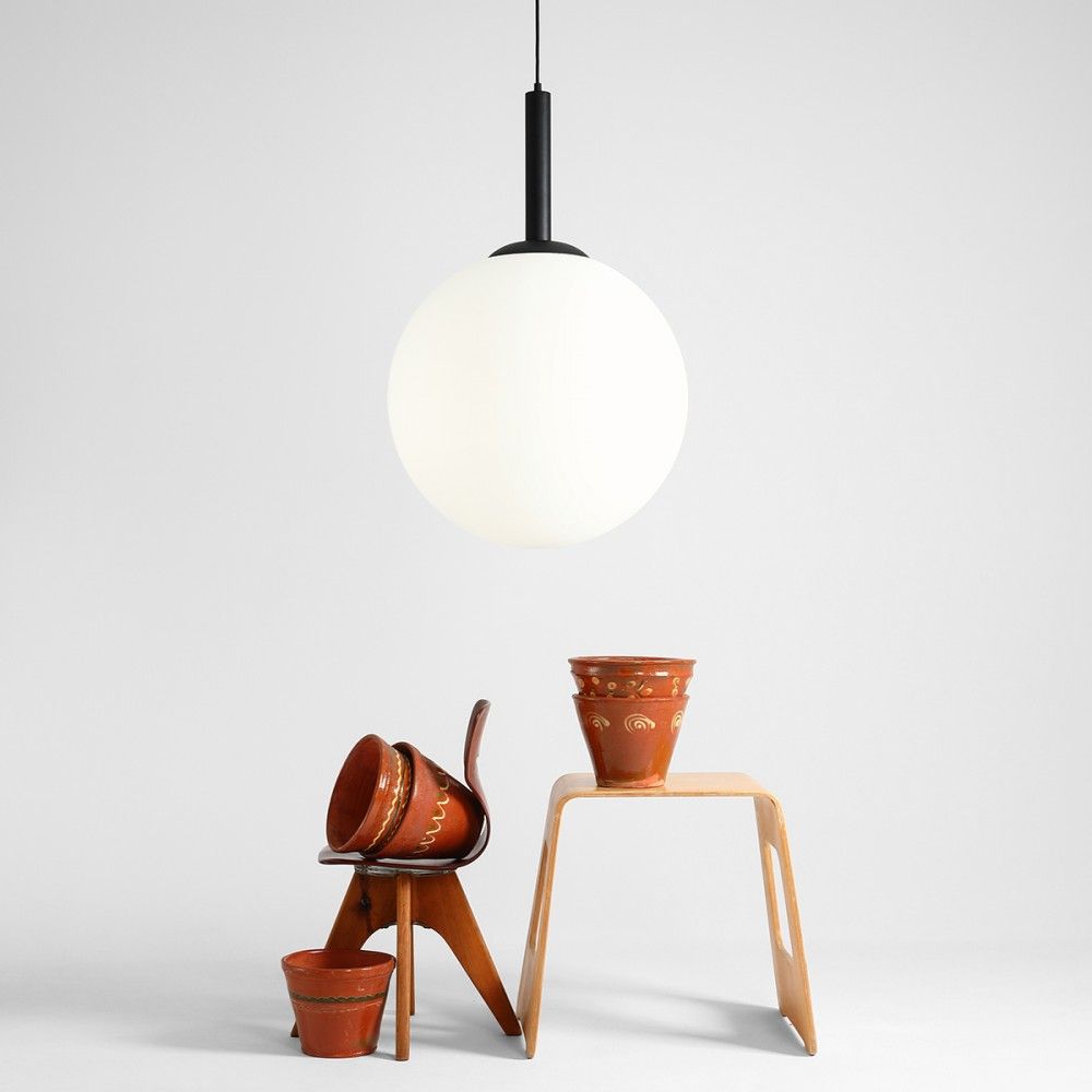 Aldex Bosso Grande 50 lampa wisząca 3x60W czarna/biała 1087XXL1