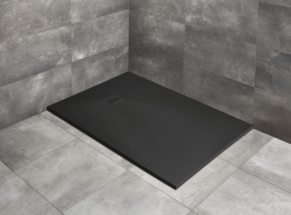 Radaway Kyntos F Black brodzik 120x90 cm prostokątny konglomeratowy czarny HKF12090-54