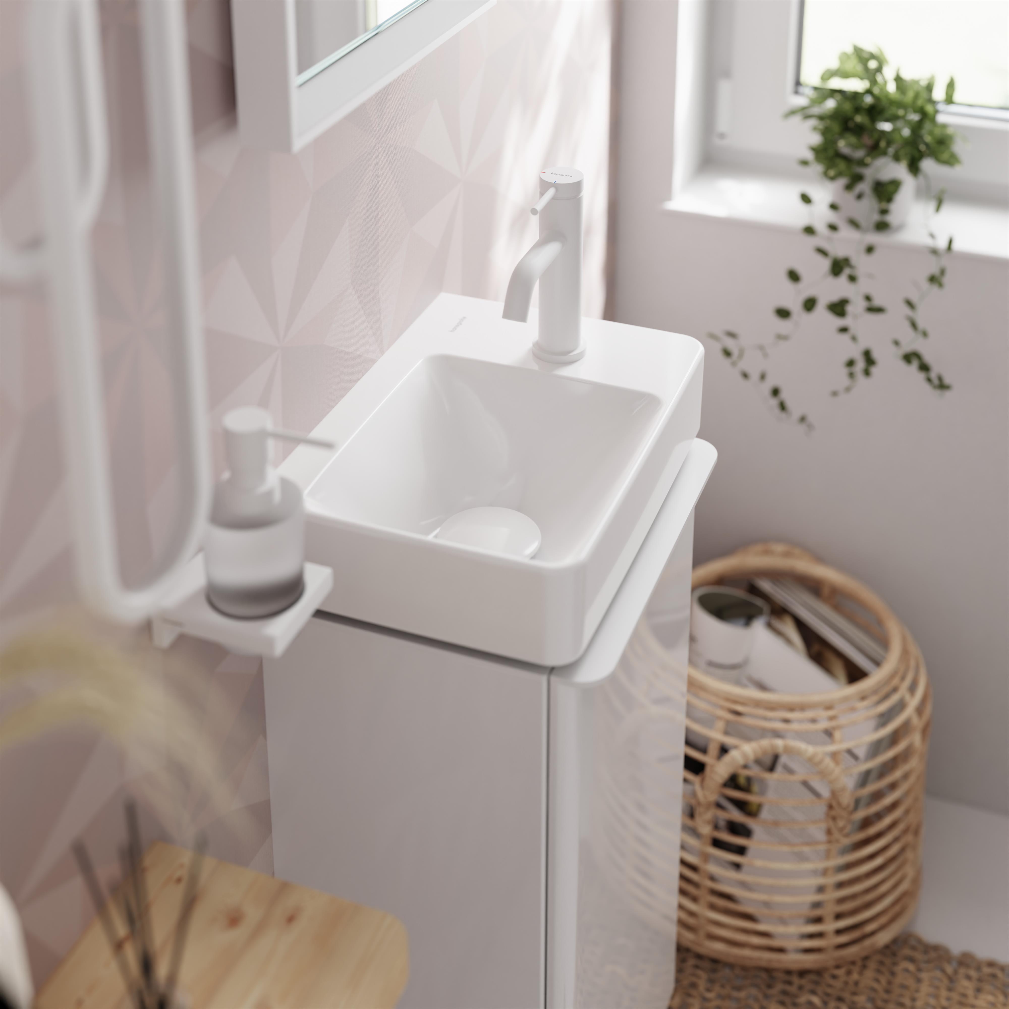 Hansgrohe Tecturis S bateria umywalkowa stojąca CoolStart biały mat 73302700
