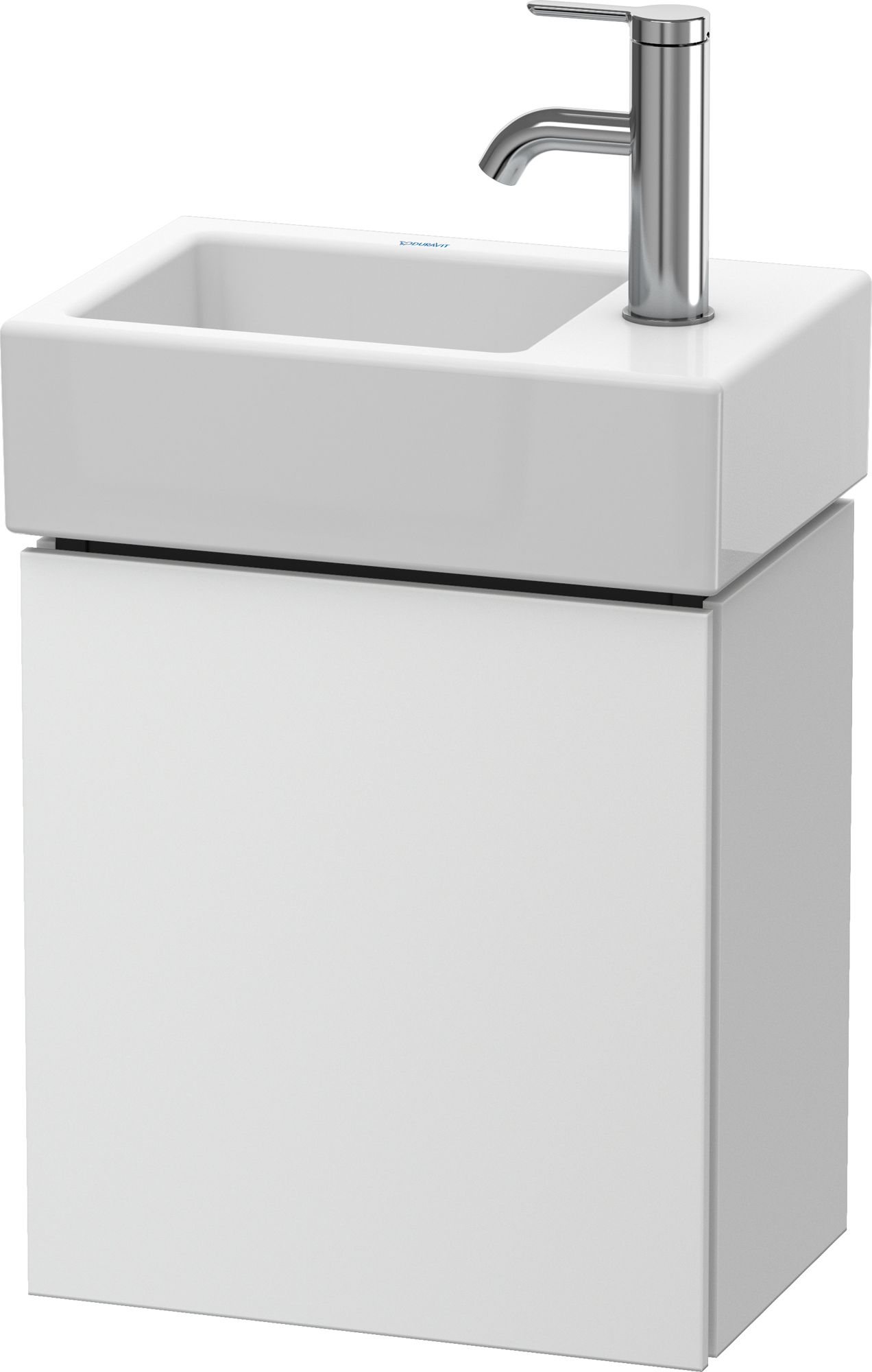 Duravit L-Cube szafka 36,4 cm podumywalkowa wisząca prawa biały mat LC6293R1818