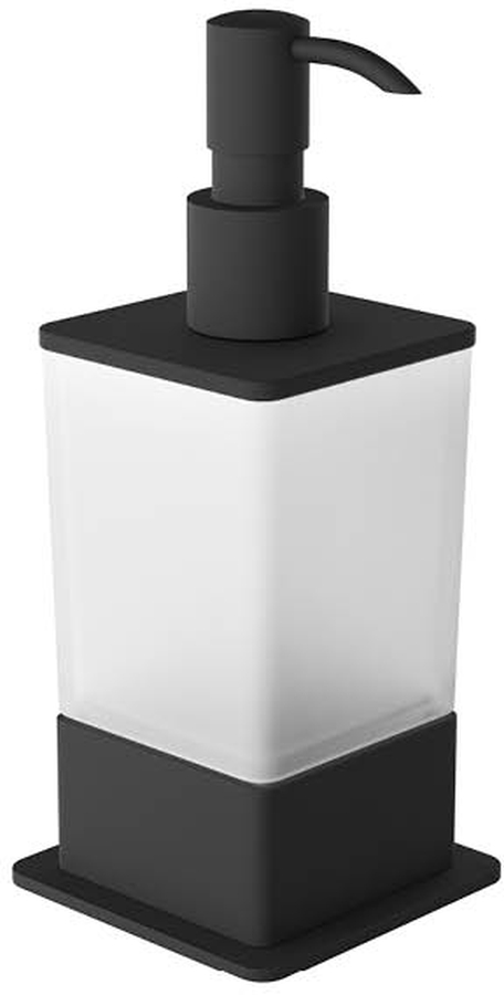 Excellent Riko dozownik do mydła 350 ml stojący szkło mrożone/czarny mat DOEX.1616BL