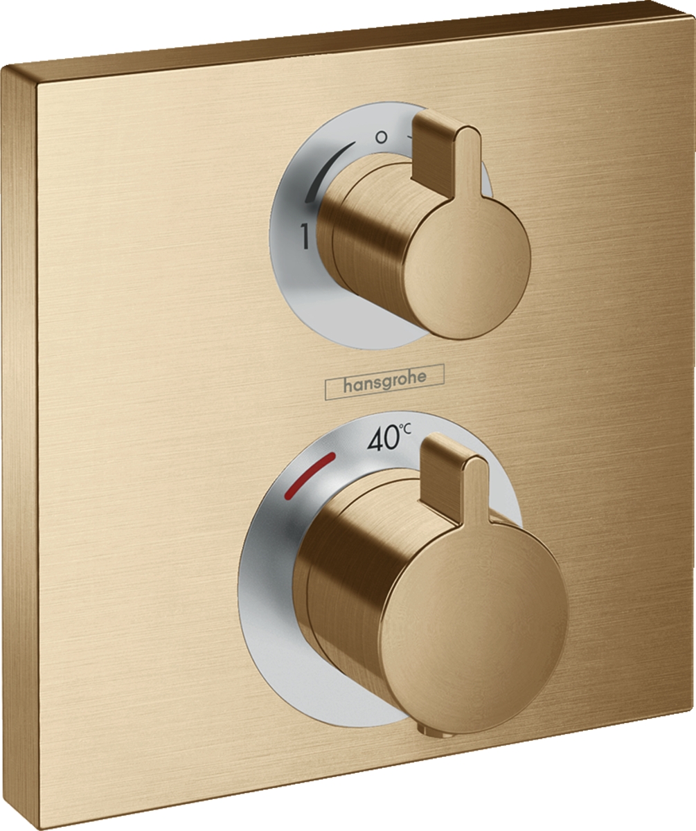 Hansgrohe Ecostat Square bateria wannowo-prysznicowa podtynkowa termostatyczna brąz szczotkowany 15714140