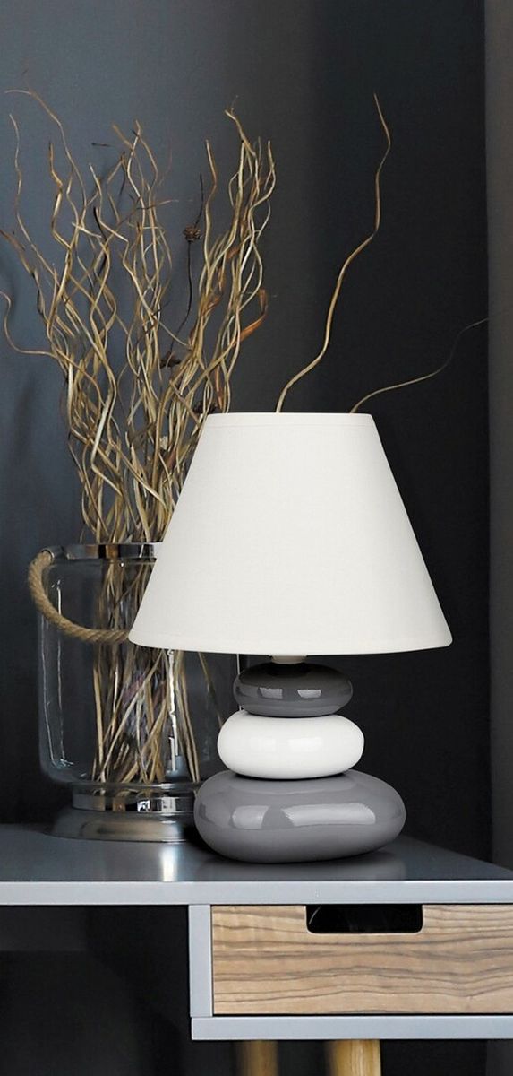 Rabalux Salem lampa stołowa 1x40W biała/srebrna 4948 - Wysyłka w 24h