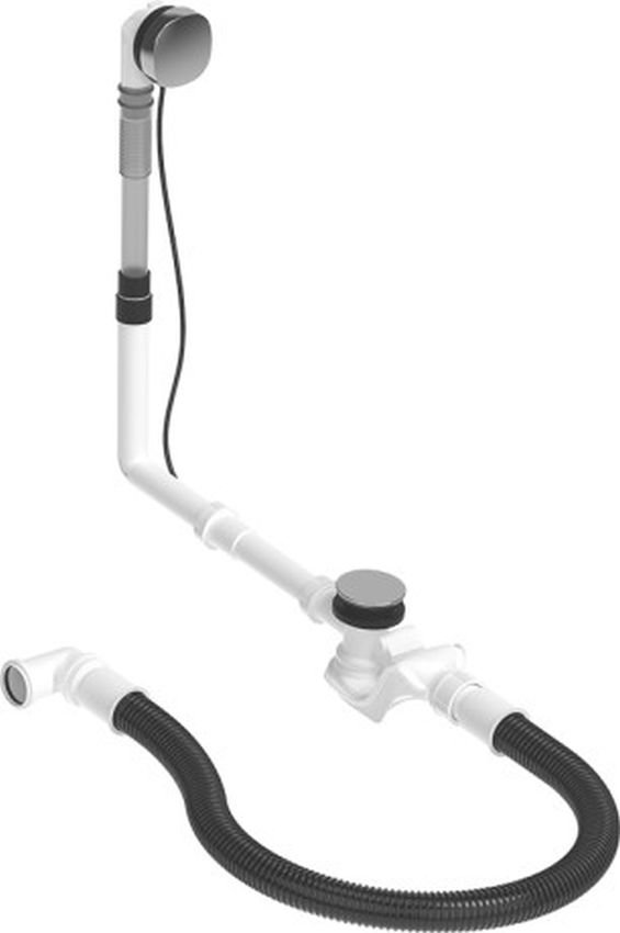 Duravit Quadroval zestaw przelewowo-odpływowy chrom 792204000001000
