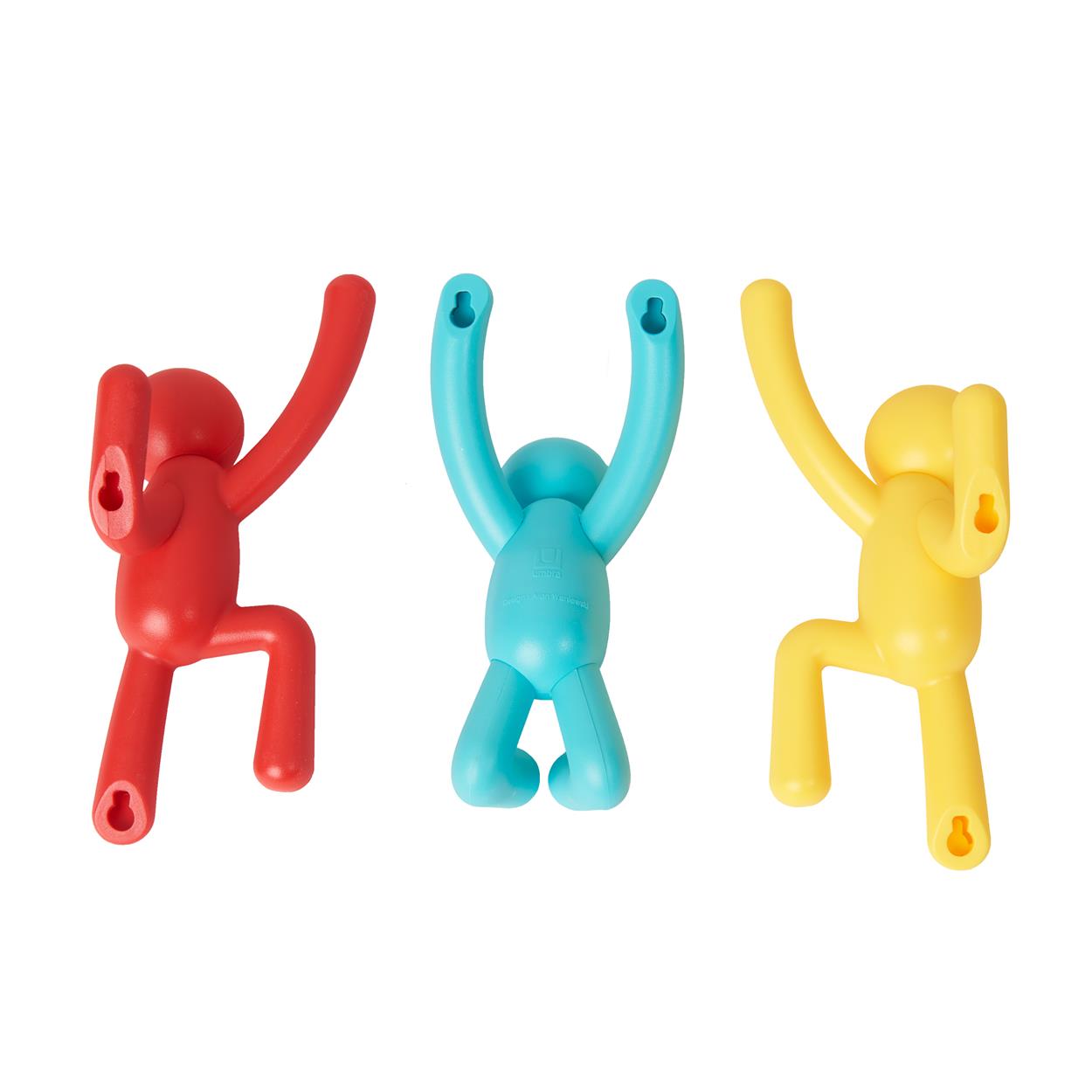 Umbra Buddy wieszak ścienny 3 szt zestaw tworzywo kolorowe 318165-022