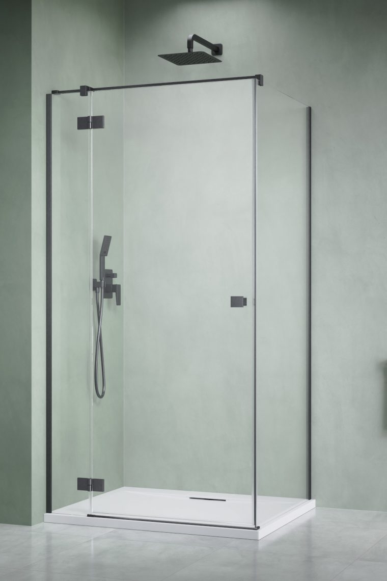Radaway Essenza Brushed GunMetal KDJ drzwi prysznicowe 90 cm uchylne gunmetal szczotkowany/szkło przezroczyste 1385044-92-01L