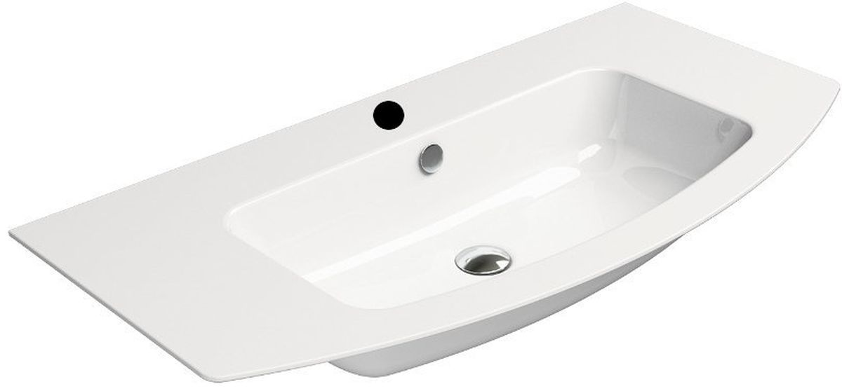 GSI Pura umywalka 102x52 cm półokrągła ścienna biała 8825111