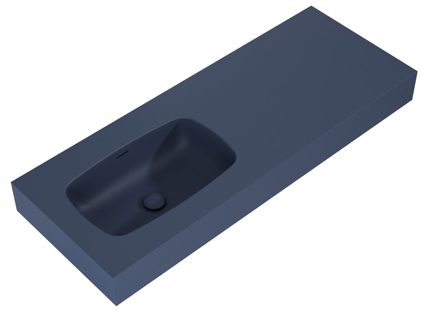 Elita Dimple umywalka 121x46 cm prostokątna ścienna navy blue matt RE041201027030