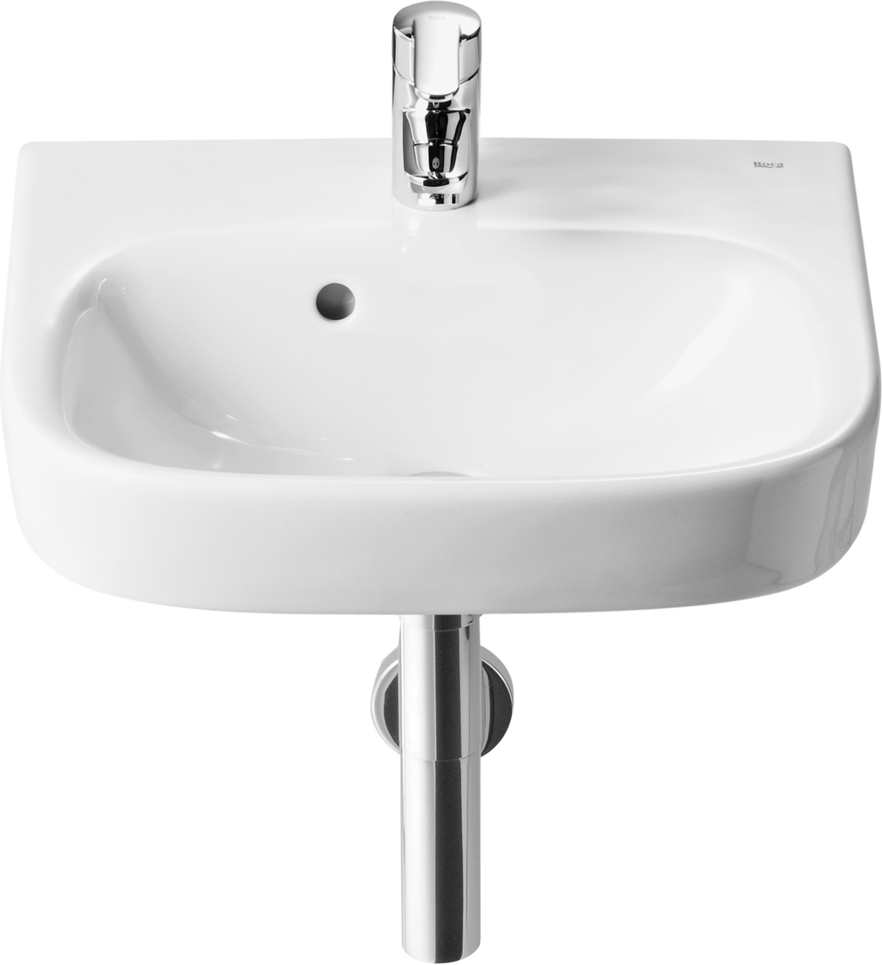 Roca Debba umywalka 40x32 cm półokrągła ścienna biała A325998000 - Wysyłka w 24h