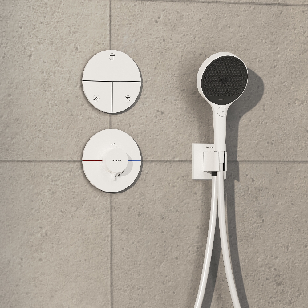 Hansgrohe ShowerSelect Comfort S zawór podtynkowy trójdrożny biały mat 15558700