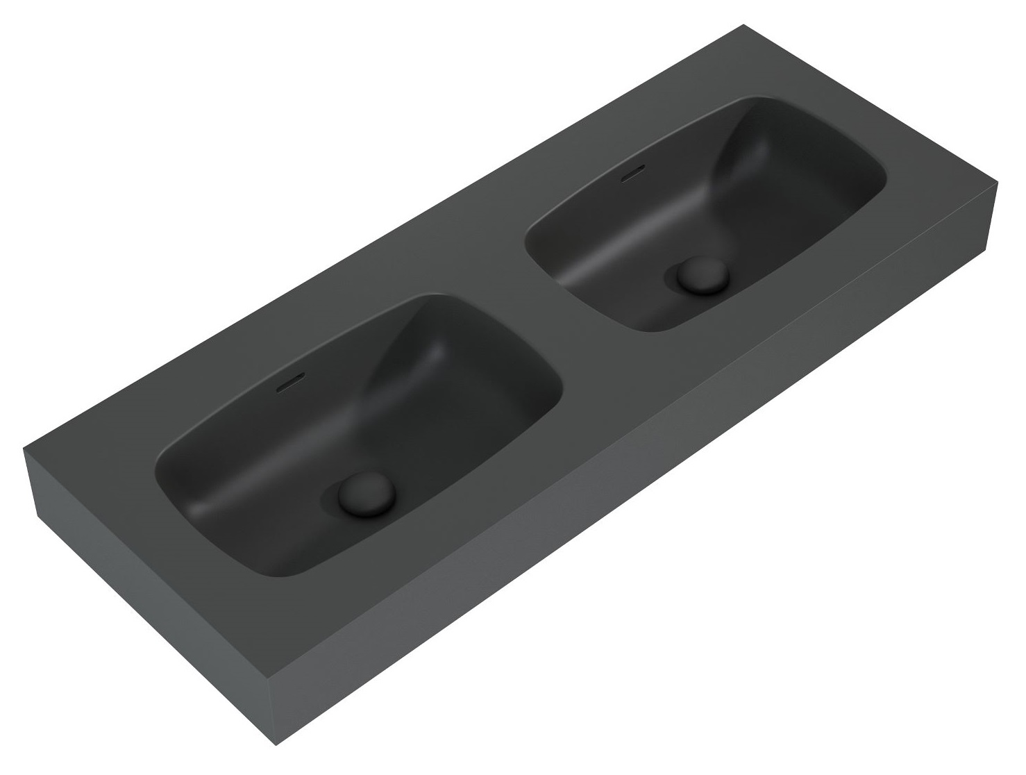 Elita Dimple umywalka 121x46 cm prostokątna ścienna-podwójna anthracite matt RE041200026010