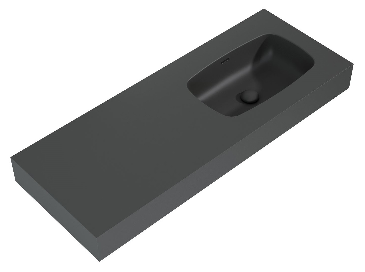 Elita Dimple umywalka 121x46 cm prostokątna ścienna anthracite matt RE041202026010