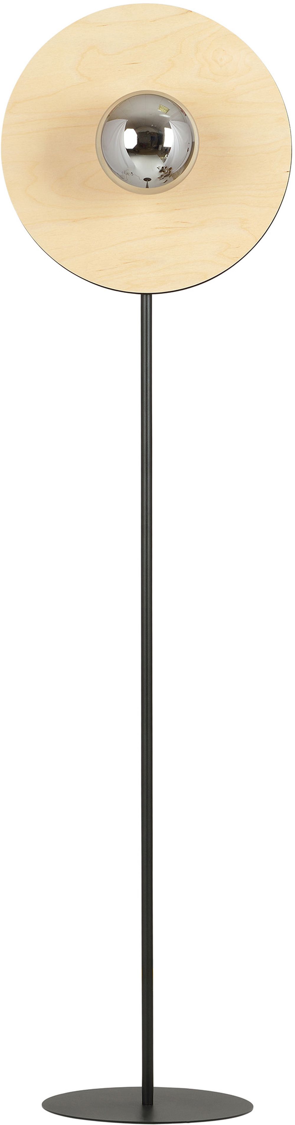 Emibig Soho lampa stojąca 1x10W czarny/szkło grafitowe 1302/LP1